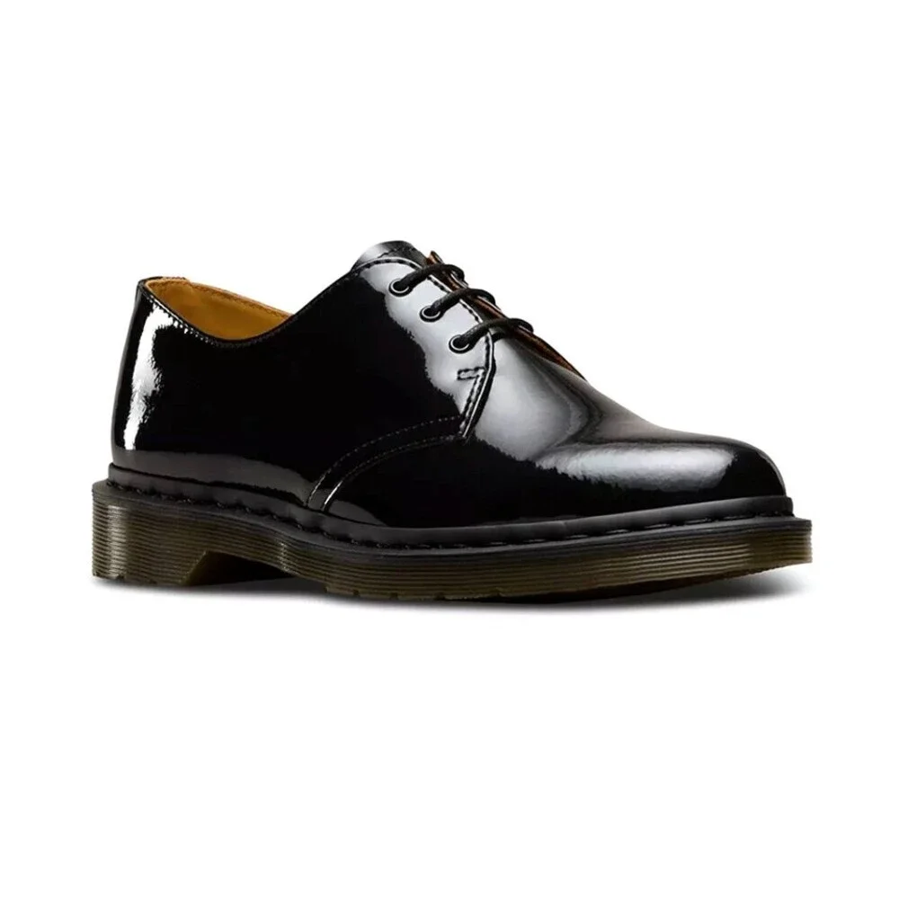 Dr Martens x Beams 1461 Mens US 5 Black Patent Lamper Oxford Lace Up Dress Shoe